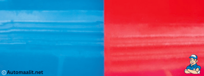 Loss of gloss on a painted surface, appearing dull or worn Autpomaalaus_loss_of_gloss