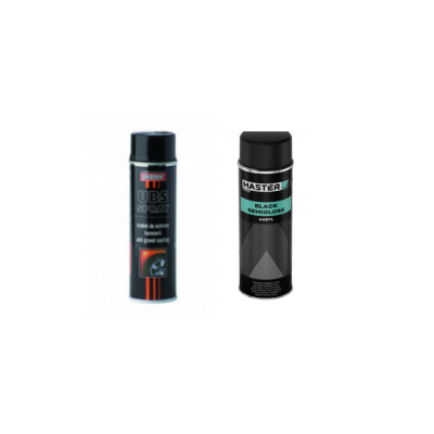 UBS Stenskottsskydd spray 500ml + Troton Halvblank svart spray 500ml