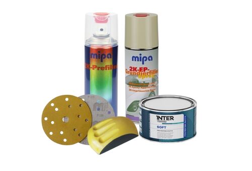 2K Spray Reparationspaket - Akrylfärg, Solida Kulörer