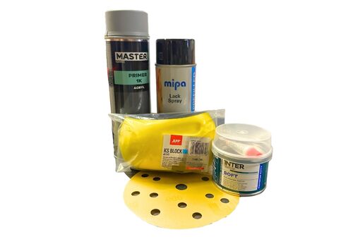 1K Spray Reparationspaket - Akrylfärg, Solida Kulörer