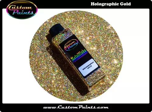 Custom Paints Metalflake Holographic Gold