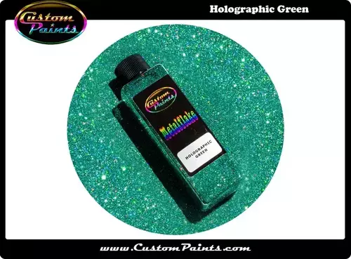 Custom Paints Metalflake Holographic Green