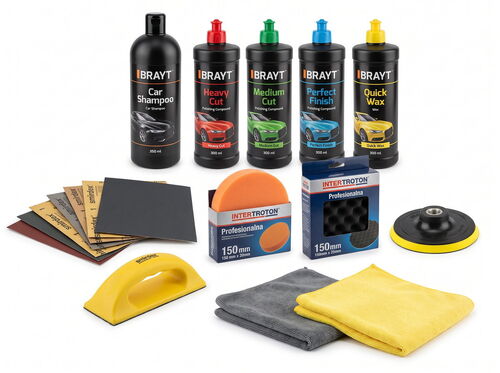 Startpaket polering - våtslip, cut, finish & vax